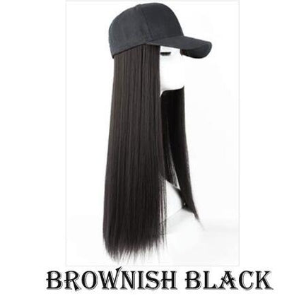 Hat wig one female wig female long hair natural fashion long curly hair big wave