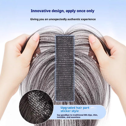 Velcro Head Real Hair Bangs Wig Set