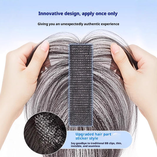 Velcro Head Real Hair Bangs Wig Set