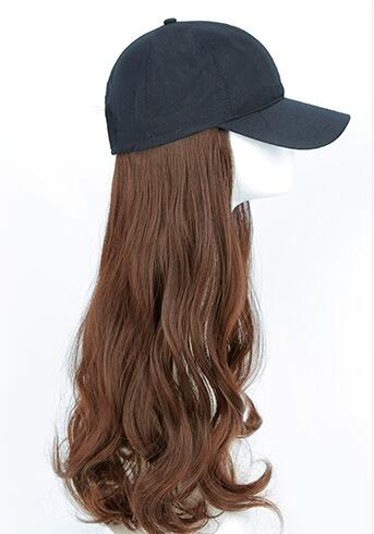 Hat wig one female wig female long hair natural fashion long curly hair big wave