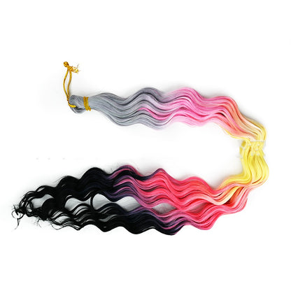 Crochet Dreadlocks Wig Gradient Long Curly Hair