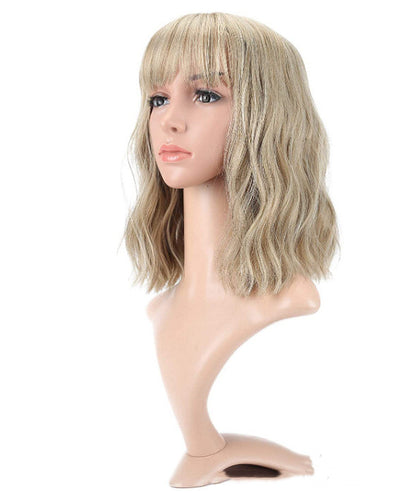 European And American Style Wig Pink Water Ripple Short Curly Hair