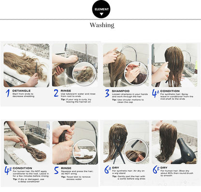 Yin And Yang Head Long Curly Hair Air Bangs European And American Wig