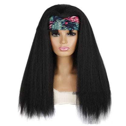 Hairband Bandana Wig Head Cover Corn Silk Long Hair