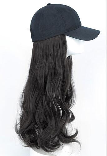 Hat wig one female wig female long hair natural fashion long curly hair big wave