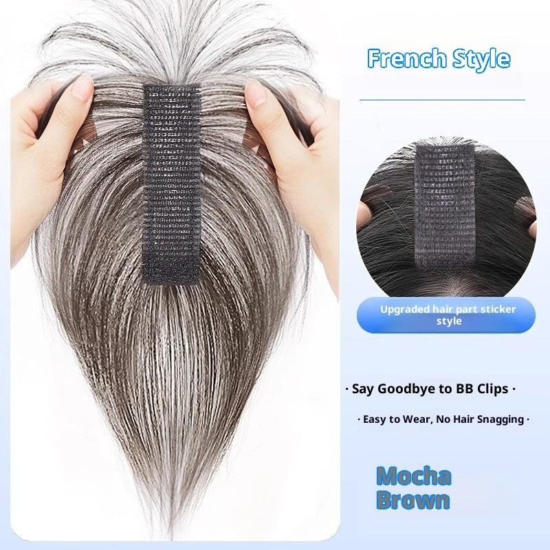 Velcro Head Real Hair Bangs Wig Set