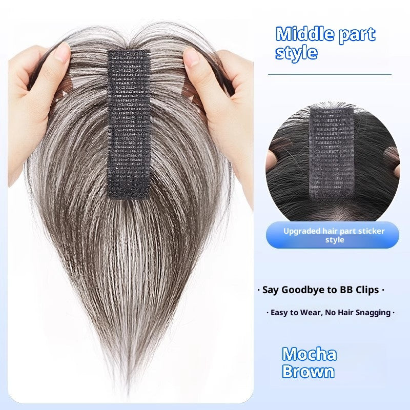 Velcro Head Real Hair Bangs Wig Set
