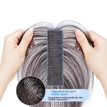 Velcro Head Real Hair Bangs Wig Set