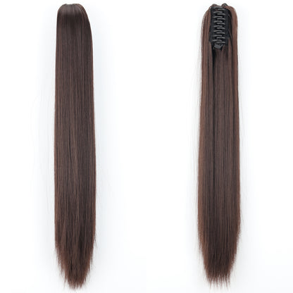 Fashion Ponytail Claw Clip Long Straight Hair Chemical Fiber Wig Fluffy