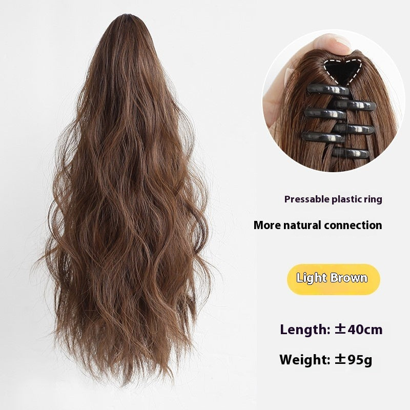 Wig Ponytail Female Small Jaw Clip Water Ripple Curl Ponytail Natural Simulation