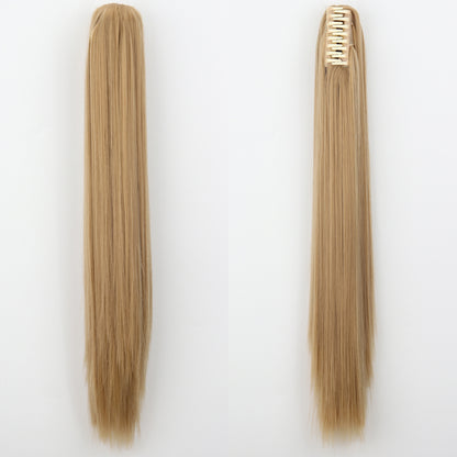 Fashion Ponytail Claw Clip Long Straight Hair Chemical Fiber Wig Fluffy