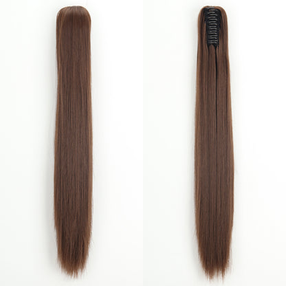 Fashion Ponytail Claw Clip Long Straight Hair Chemical Fiber Wig Fluffy