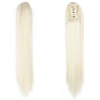Fashion Ponytail Claw Clip Long Straight Hair Chemical Fiber Wig Fluffy
