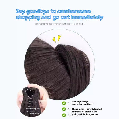Wig Ponytail Female Small Jaw Clip Water Ripple Curl Ponytail Natural Simulation